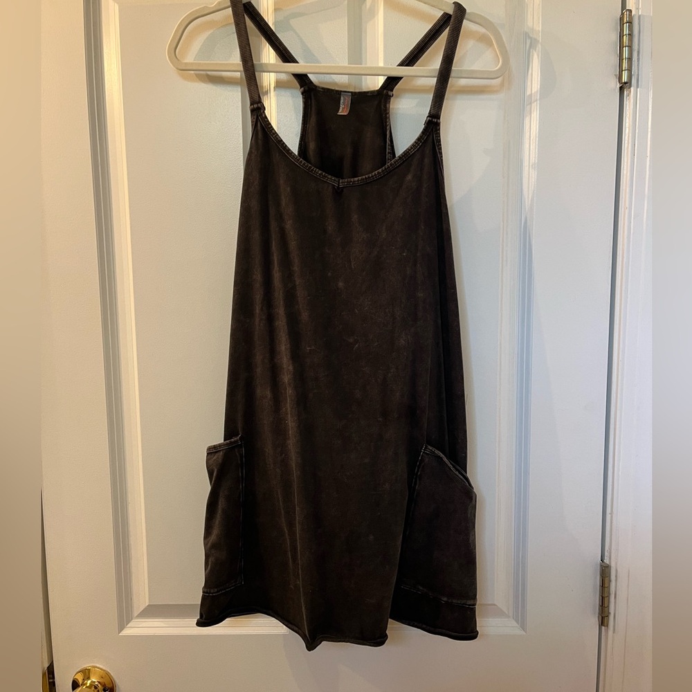 Free People Hot Shot Mini Dress- Black